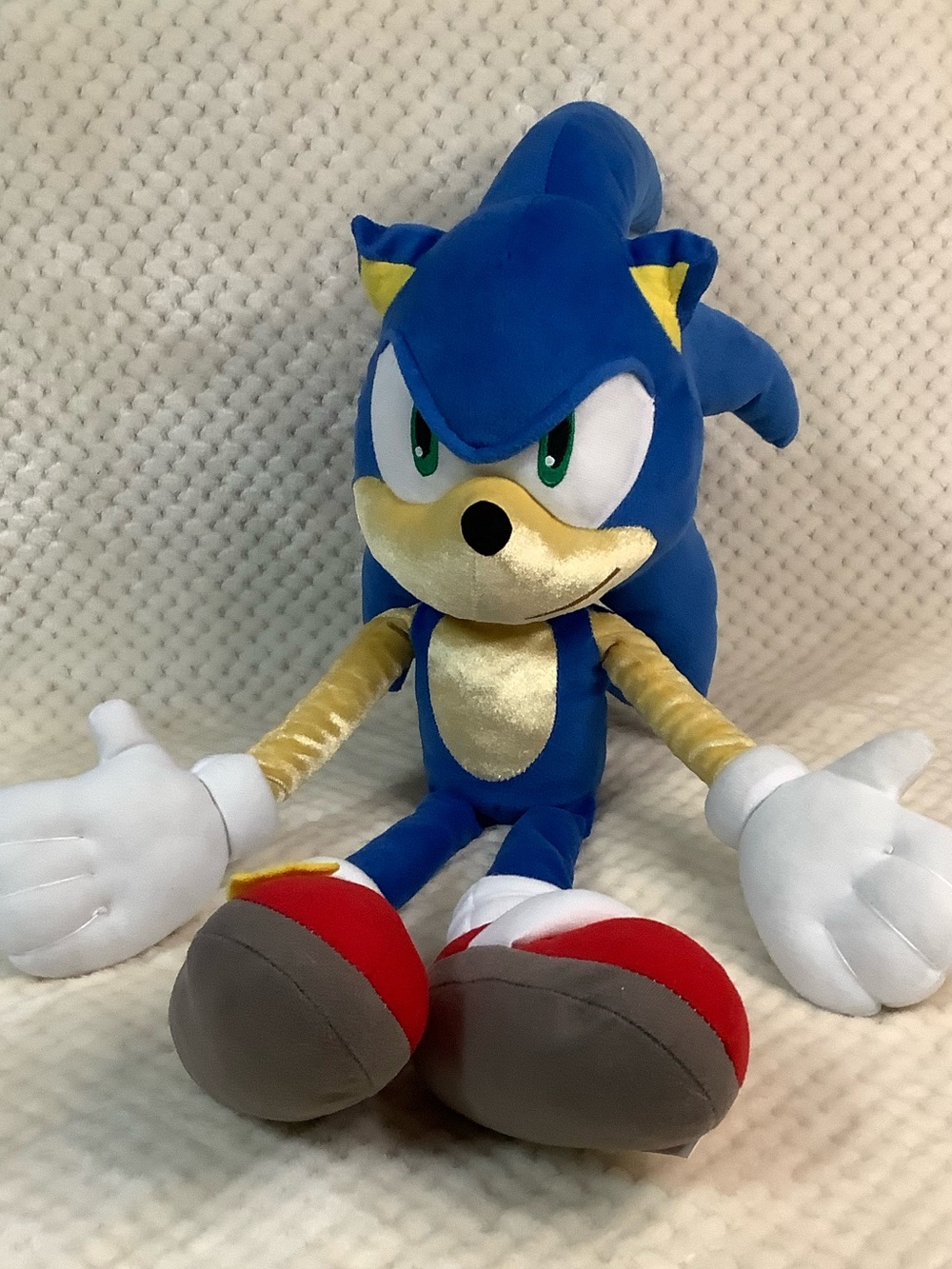 Large Plush Sonic the Hedgehog Stuffed Animal Character Long Legs and Arms READ